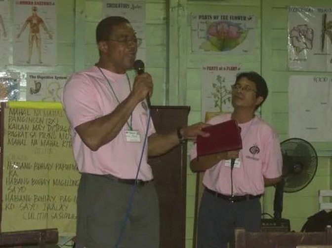 A photograph from an ARMS outreach.